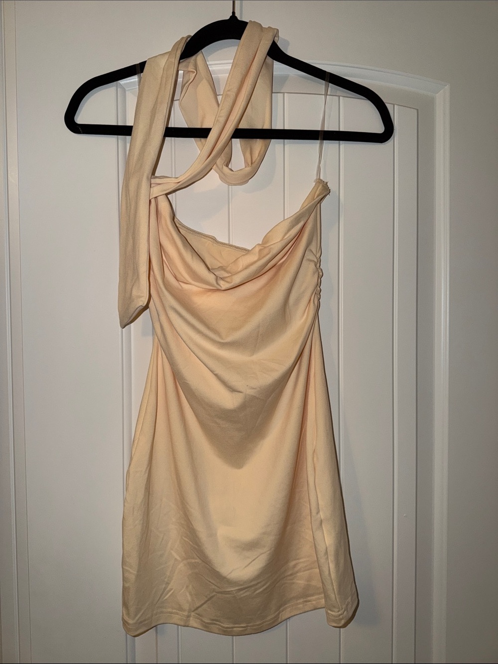 yellow strapless Mini Dress